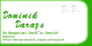 dominik darazs business card